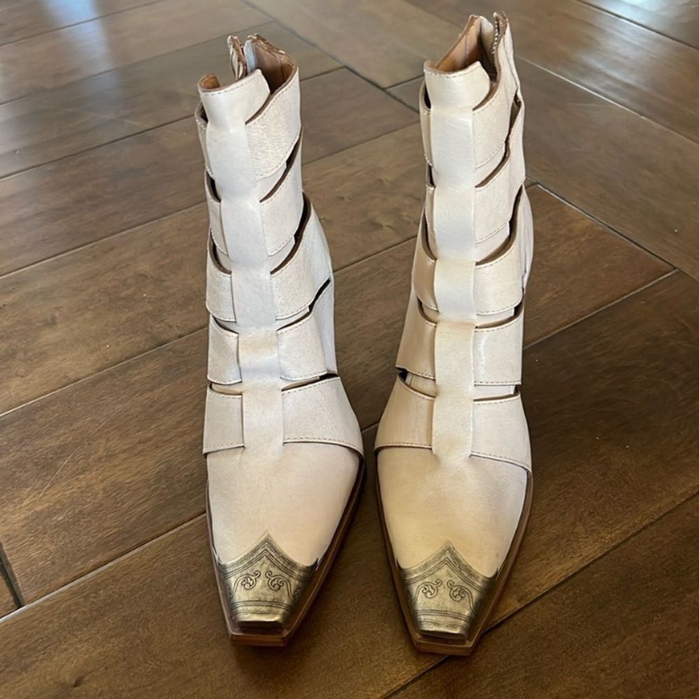 Free People Brayden Fisherman Boot White Ivory EU 40 US 10 - Picture 4 of 12